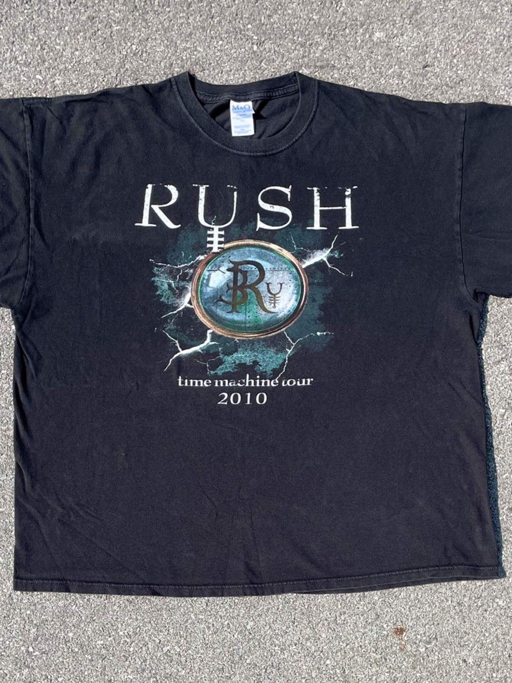 Rush Time Machine Tour 2010 Tee Xxl 26.25x28.25-Moving Pictures M&O Knits